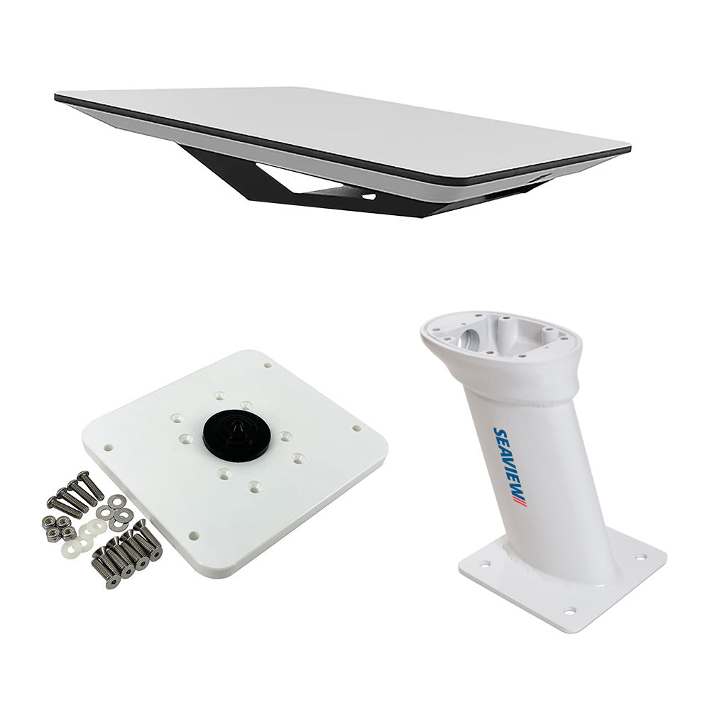 KVH Starlink Flat Panel Kit w/10" Seaview Pedestal Mount ADASTLKA Starlink Top Plate - Activation Service Plans Through KVH ONLY