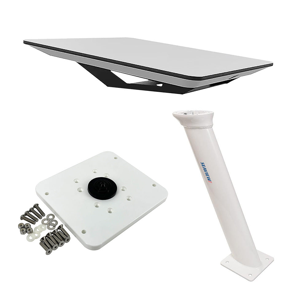 KVH Starlink Flat Panel Kit w/24" Seaview Pedestal Mount ADASTLKA Starlink Top Plate - Activation Service Plans Through KVH ONLY