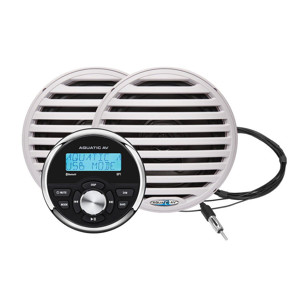Aquatic AV GP1 Gauge Stereo Economy 6.5" Speakers - White (Pair)
