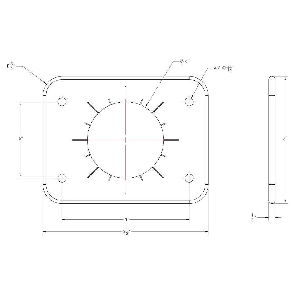TACO Grand Slam 300 Universal Backing Plate f/GS-300 GS-390 - Pair