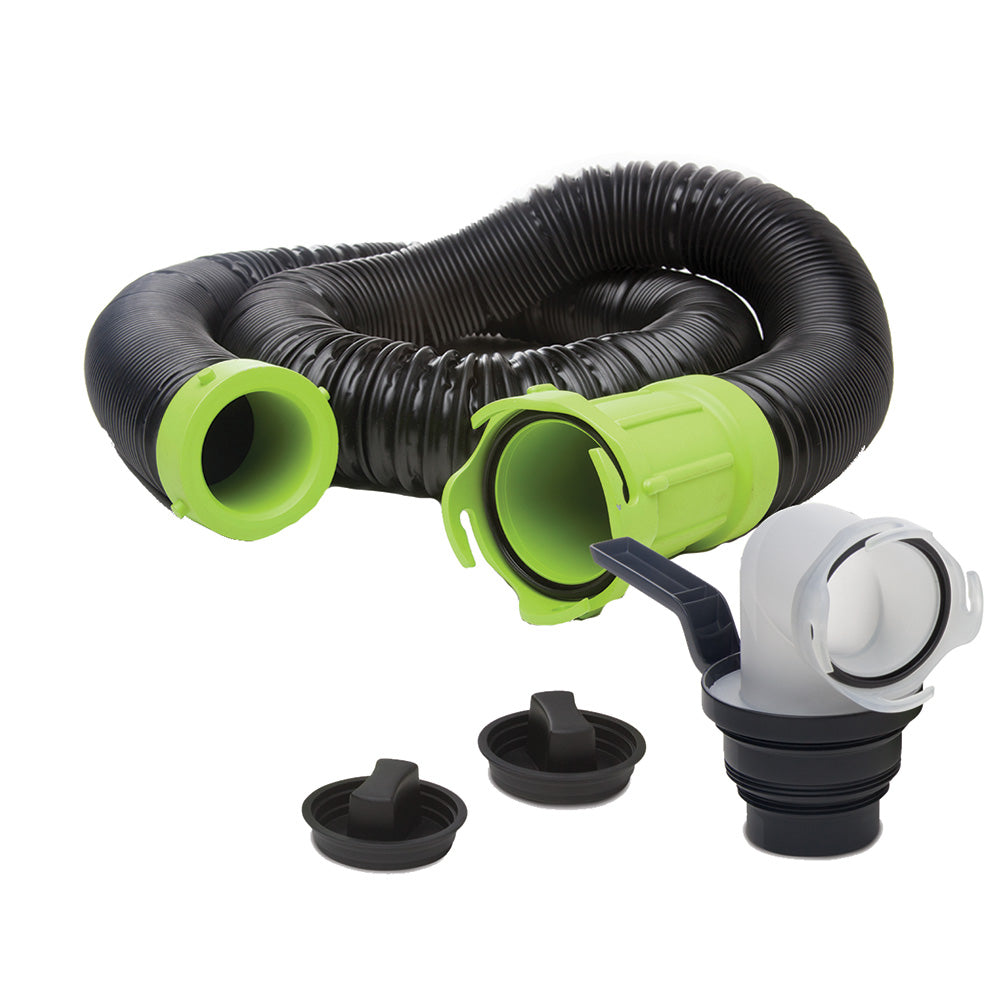 Thetford Titan Premium 15' Sewer Hose Kit w/Universal Bayonet Connection 5-in-1 Sewer Adapter w/Handle
