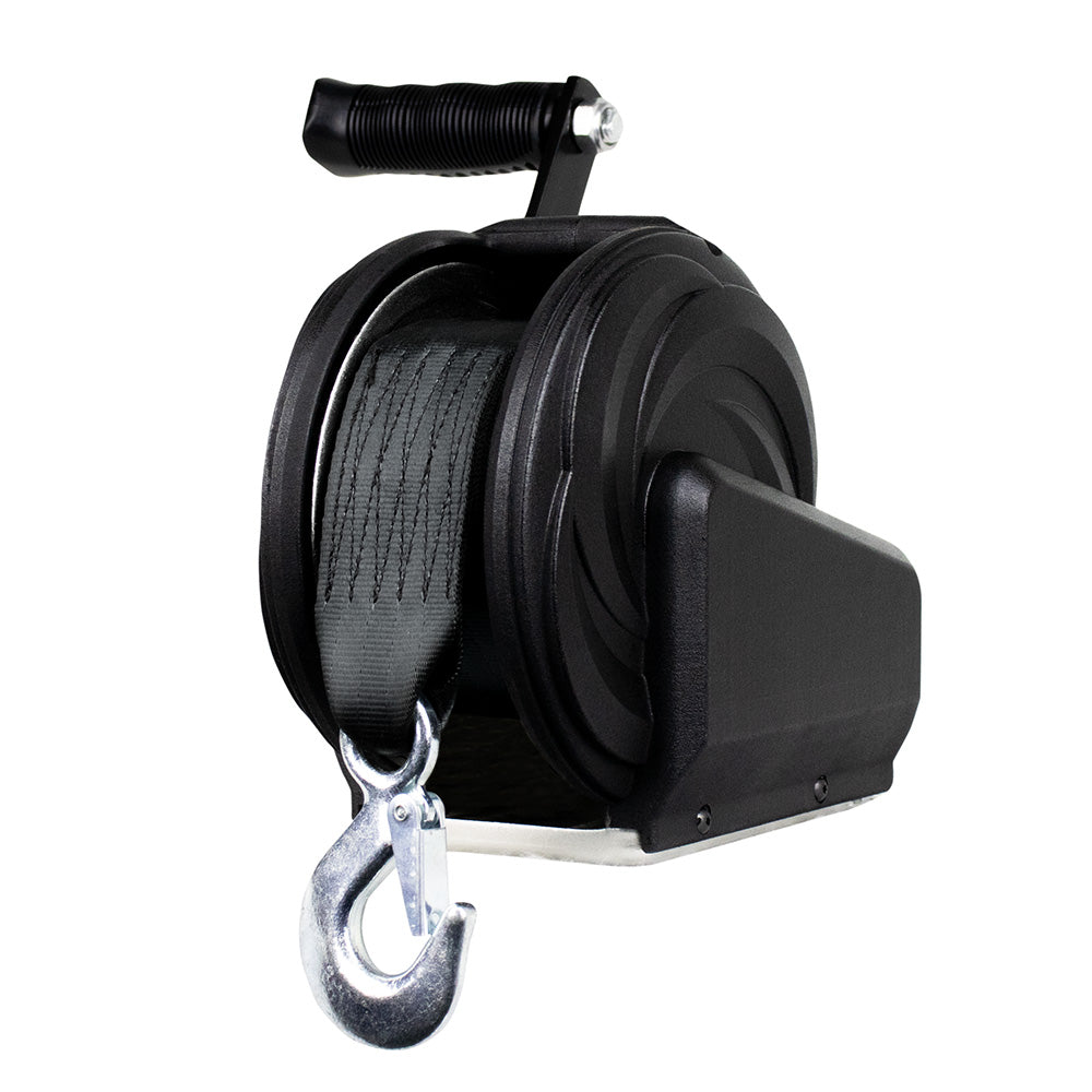 Powerwinch Select Series Winch 1,600lb, 6" Crank Arm - Carbon Black