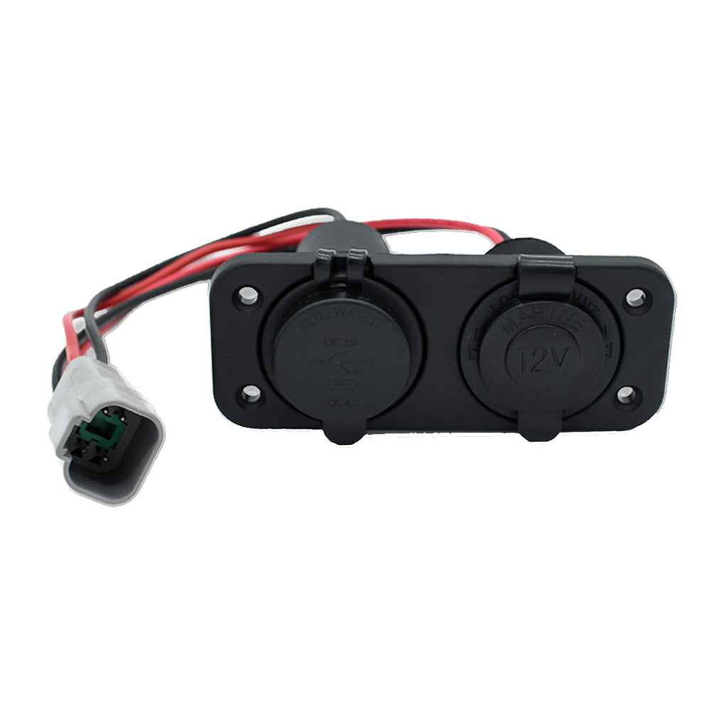 Bluewater USB/USB-C 12V Combo w/Deutsch Plate