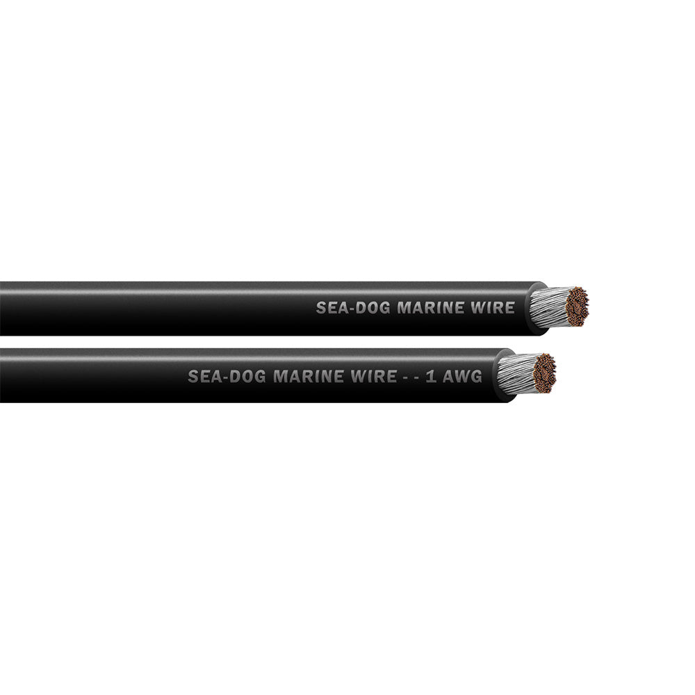 Sea-Dog 1 AWG Black Battery Cable - 25'