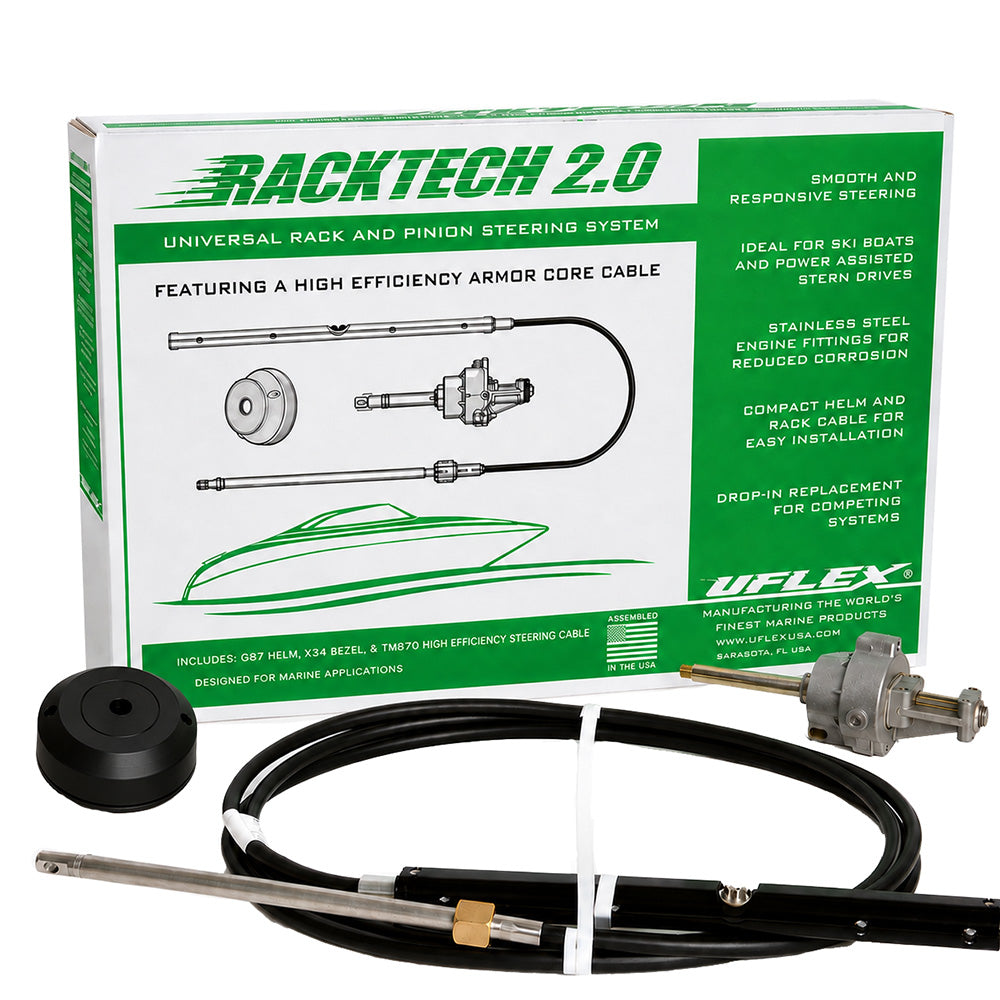 Uflex Racktech - 2.0 High Efficiency Rack Pinion System Kit - 17' Cable