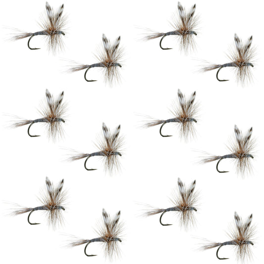 Adams Classic Dry Fly - 1 Dozen Flies Hook Size 14