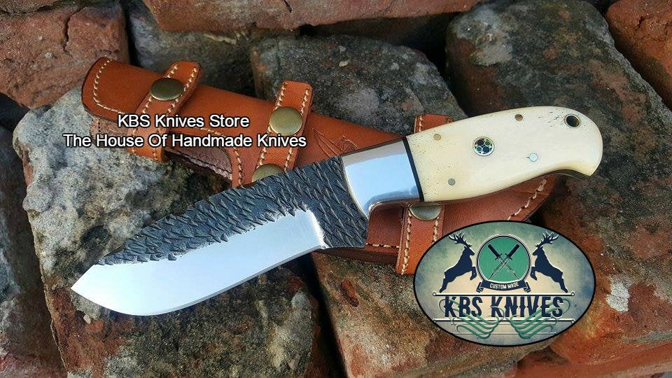 Custom Handmade Deer Hunting Skinning Knife with 1095 High Carbon Steel