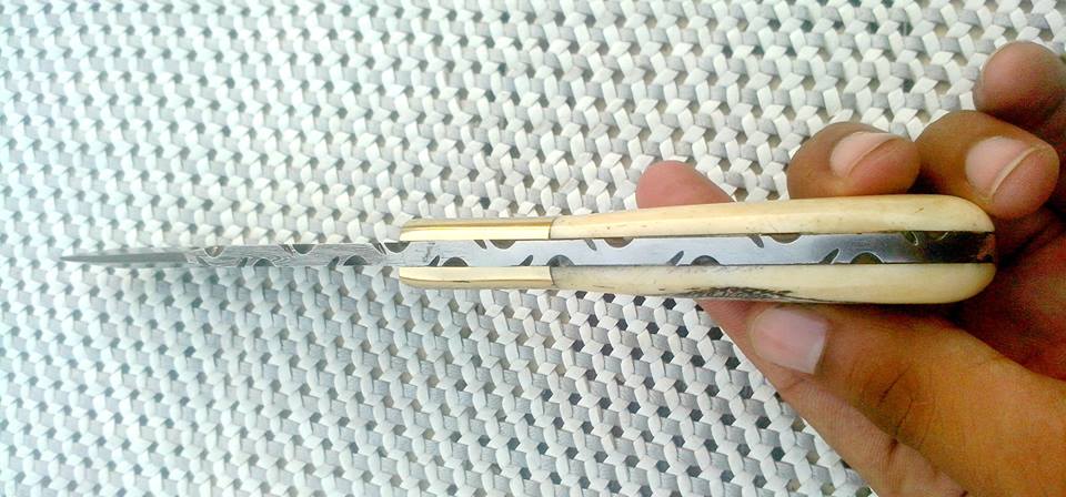 New Damascus Skinny Knife