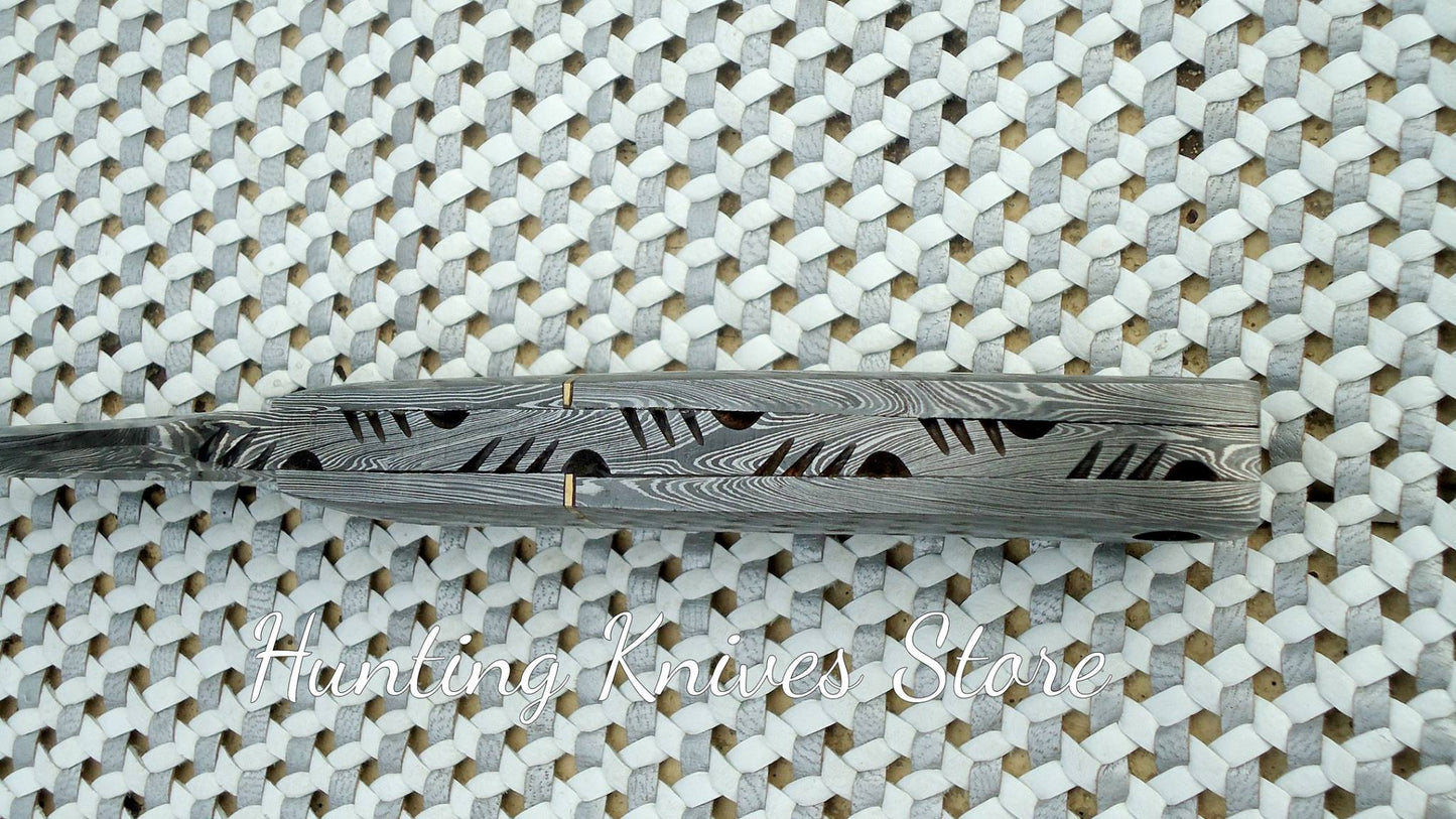 Full Damascus Skinny Knife