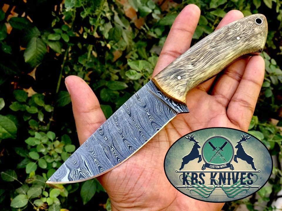 Custom Handmade Damascus Steel Skinning Knife