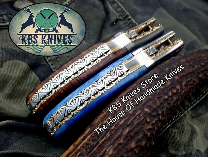 Custom Handmade Damascus Steel Folding Pocket Knives ( Deal )