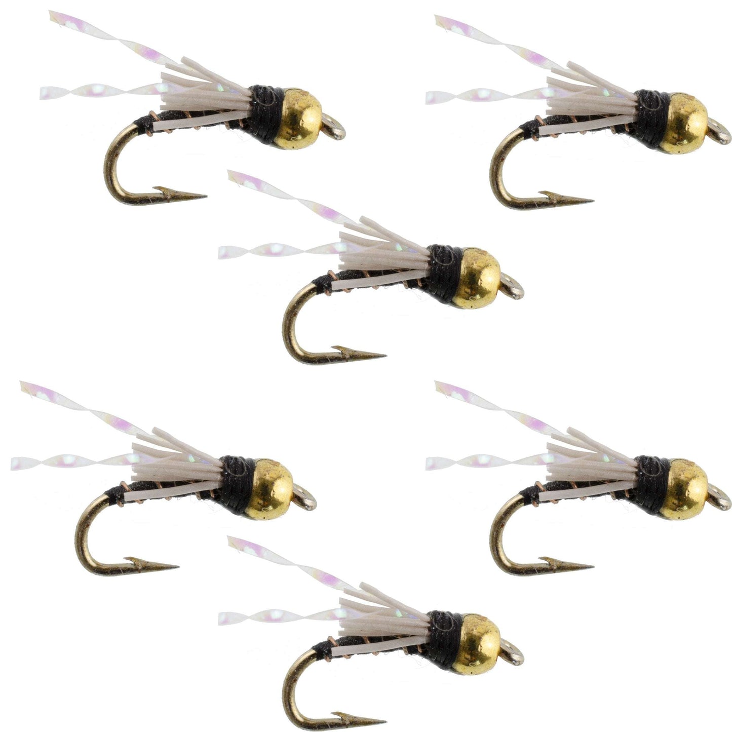 Beadhead Black 3 Dollar Dip Serendipity Wet Fly Fishing Flies - 6 Flies Hook Size 16