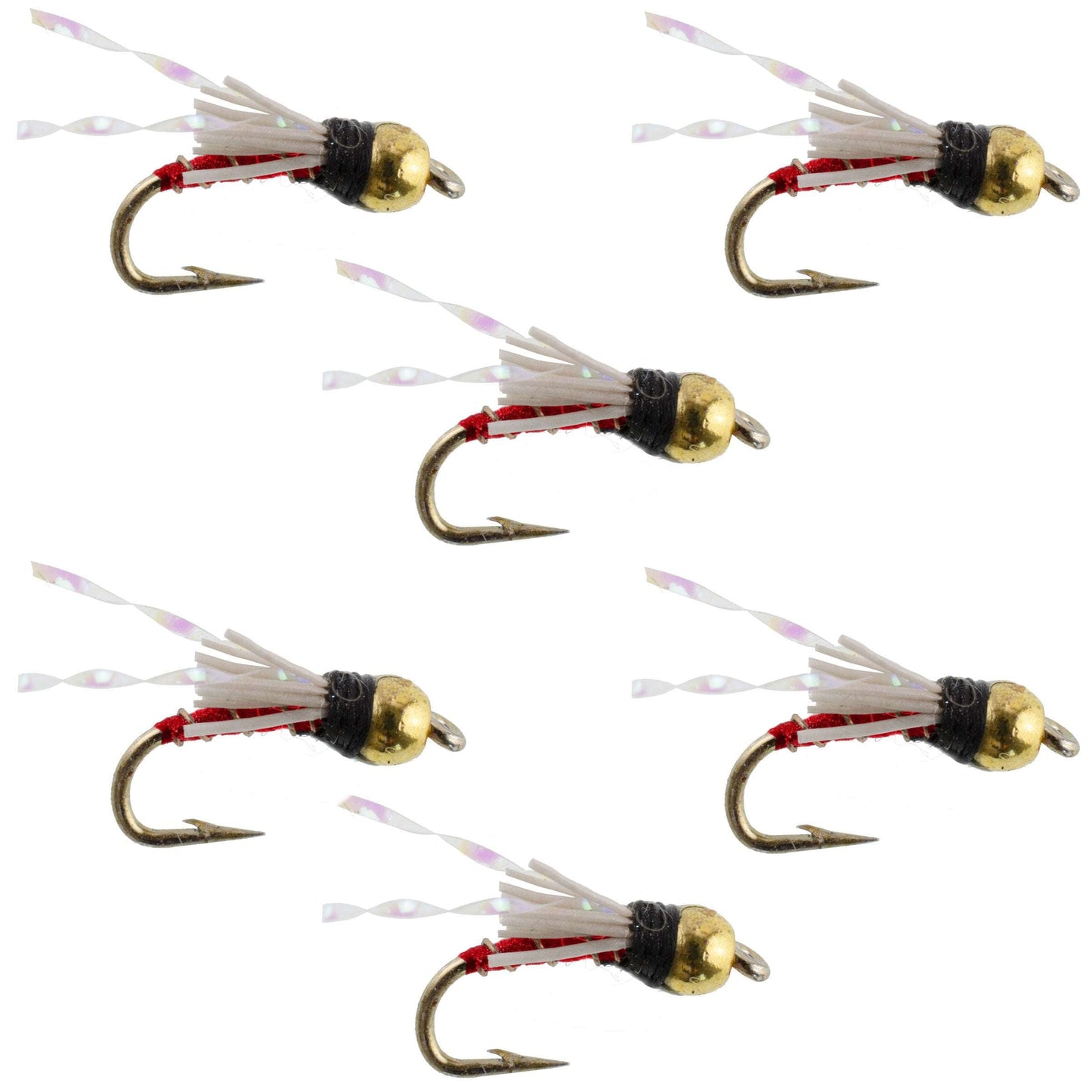 Beadhead Red 3 Dollar Dip Serendipity Wet Fly Fishing Flies - 6 Flies Hook Size 18