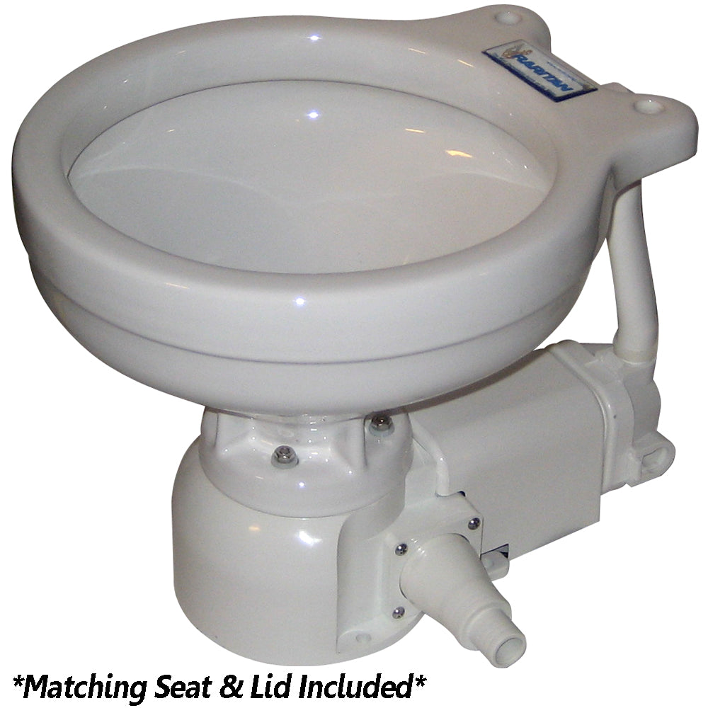 Raritan Sea Era QC Electric Toilet - Marine Size - Integral Pump - Straight 90 Discharge - 12v