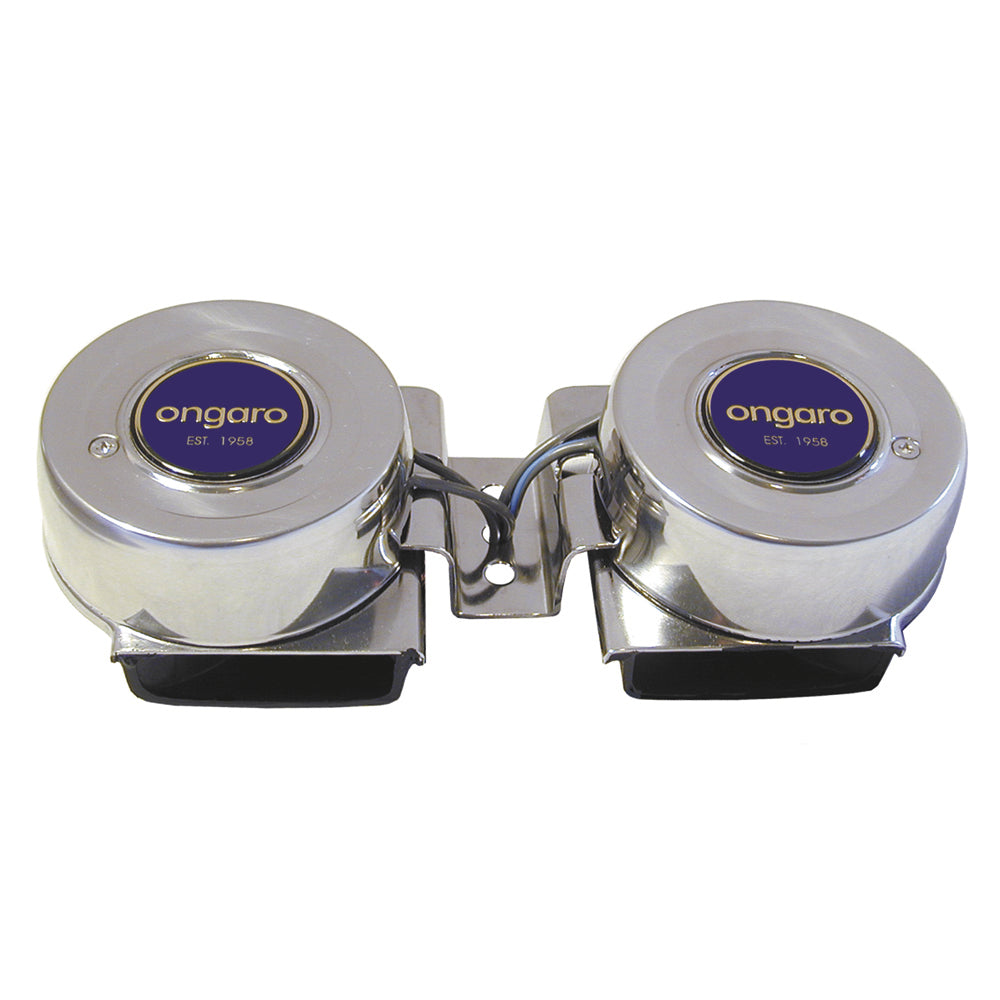 Schmitt Marine All-Stainless Mini Compact Twin Horn - 12V