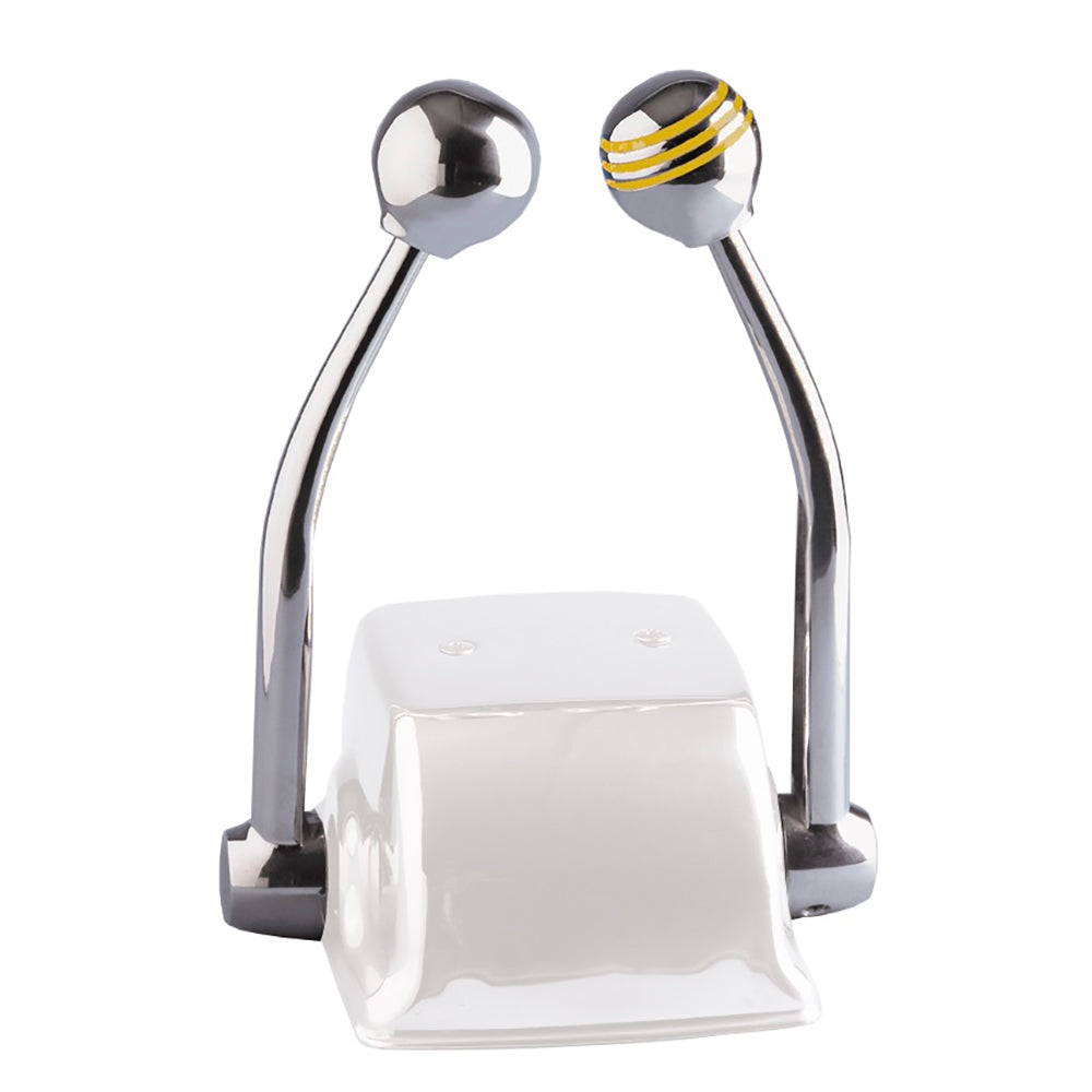 Schmitt Marine Standard Control Arm Set w/Gold Throttle Knob Plain Shift Knob