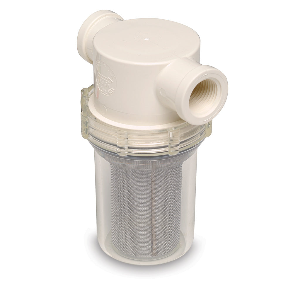 Shurflo by Pentair 1/2" Raw Water Strainer w/Bracket Fittings - 50 Mesh Screen