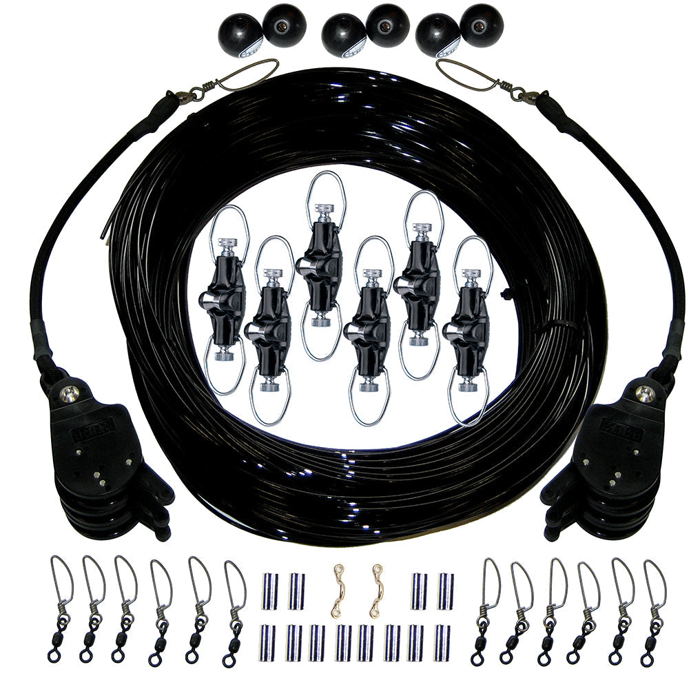 Rupp Triple Rigging Kit W/Lok-Ups Nok-Outs - 460' Black Mono Cord