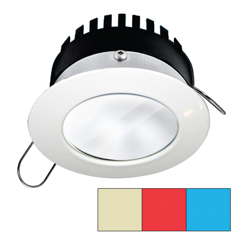 i2Systems Apeiron Pro A503 - 3W - Round - Warm White, Red Blue - White Finish