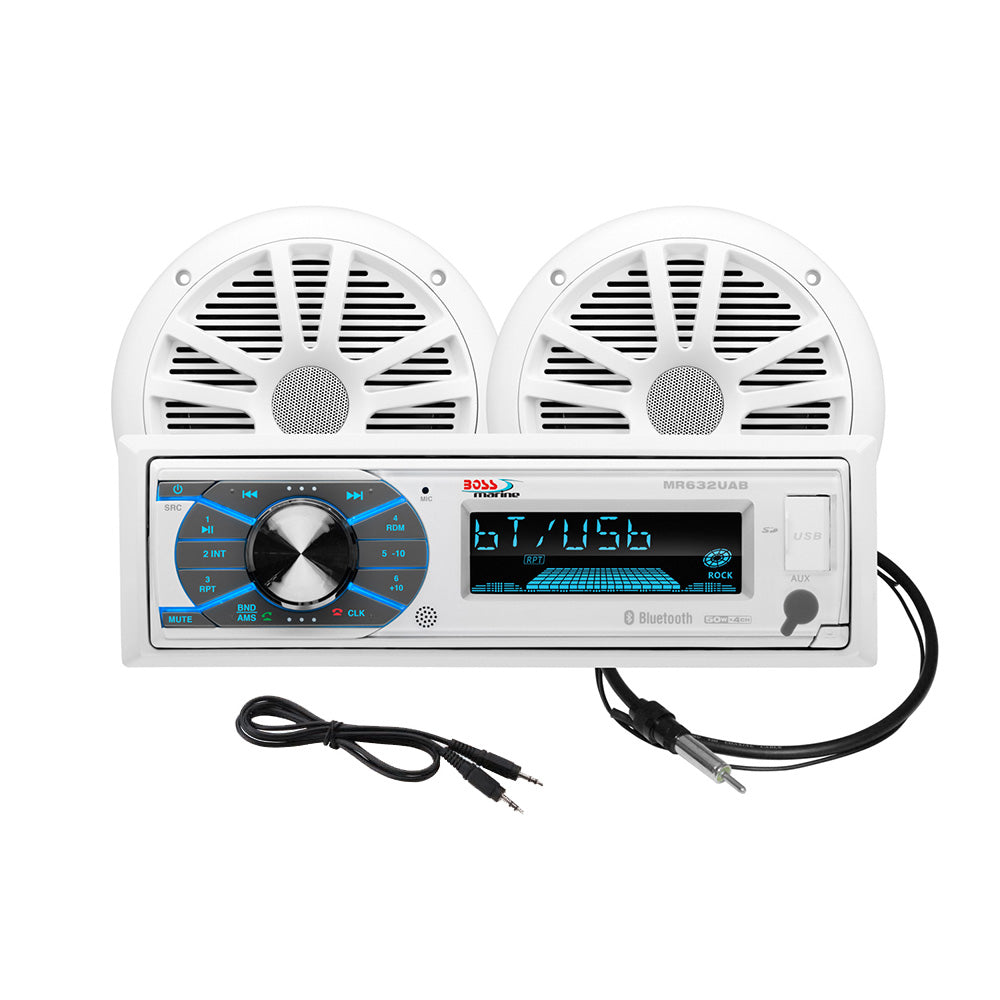 Boss Audio MCK632WB.6 Marine Stereo 6.5" Speaker Kit - White