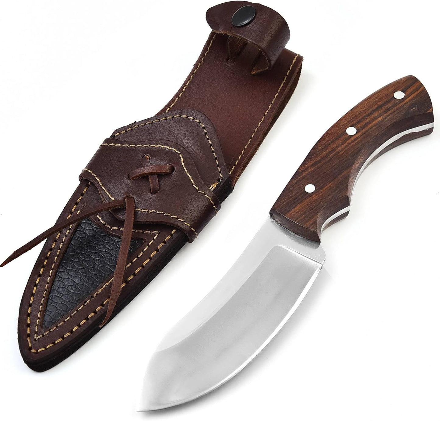 TimberStrike O1 Tool Steel Survival Knife – 9-Inch Tactical Blade with Walnut Wood Handle