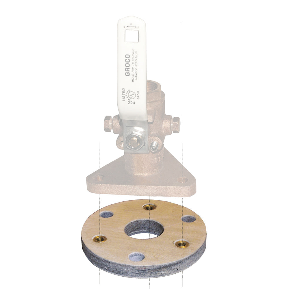 GROCO Backing Block f/2" 2-1/2" Seacocks