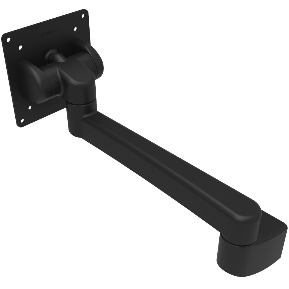 Southco Tilt Head Assembly Tilt Swivel Single Arm - Wall Mount - Black