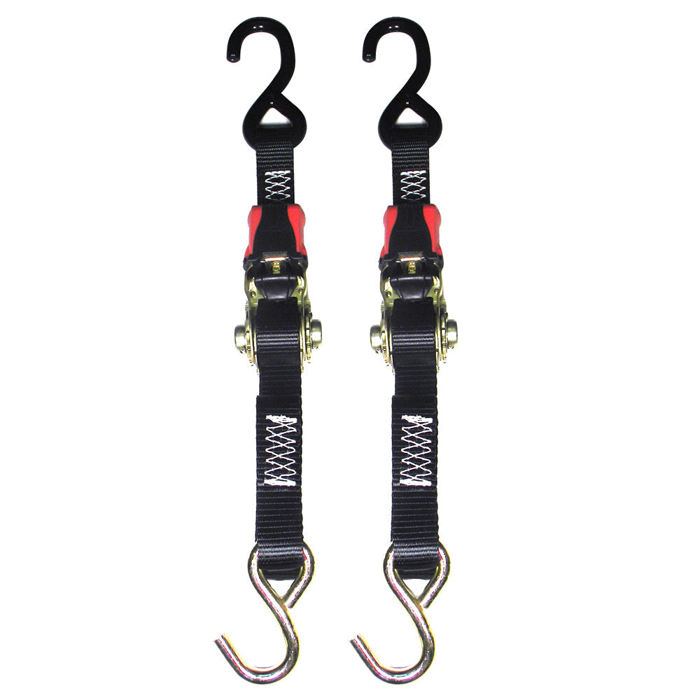 Rod Saver Rubber Ratchet Tie-Down - 1" x 3 - Pair
