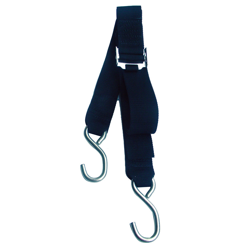 Rod Saver Stainless Steel Roller Buckle Gunwale Tie-Down - 2" x 20