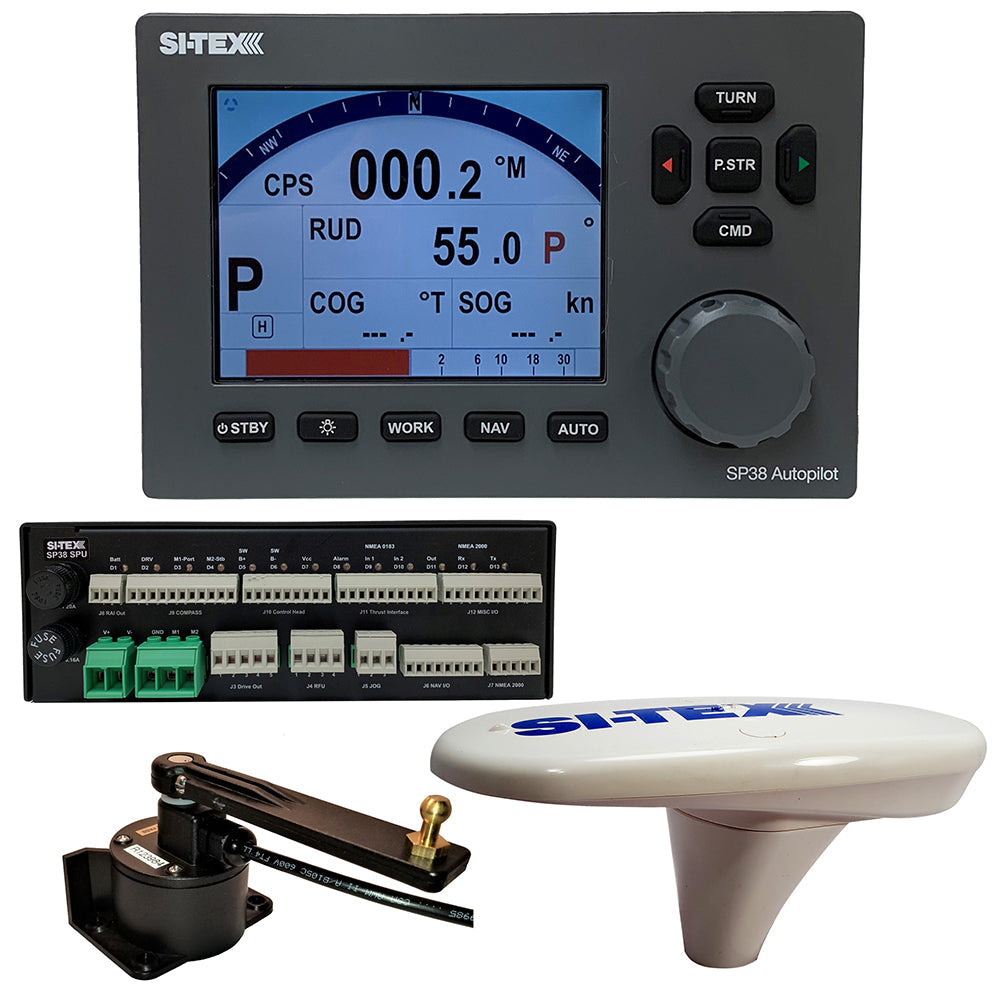 SI-TEX SP38-18 Autopilot Core Pack Including Compact GPS Compass RotaryFeedback, No Pump