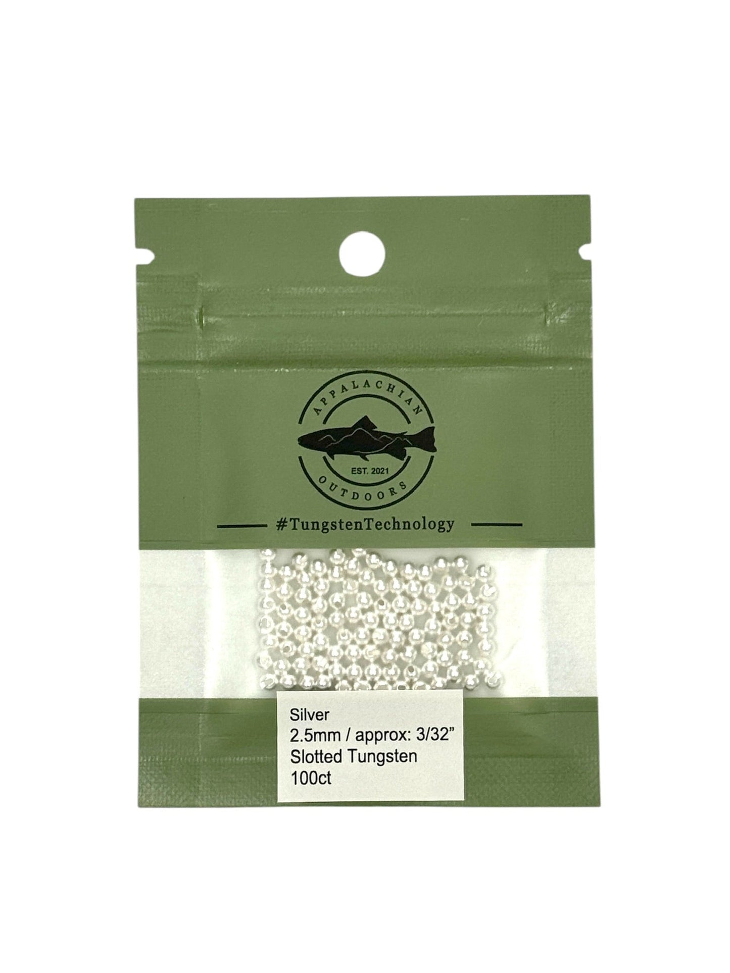 Appalachian Outdoors Countersunk Tungsten Beads 25 Pack