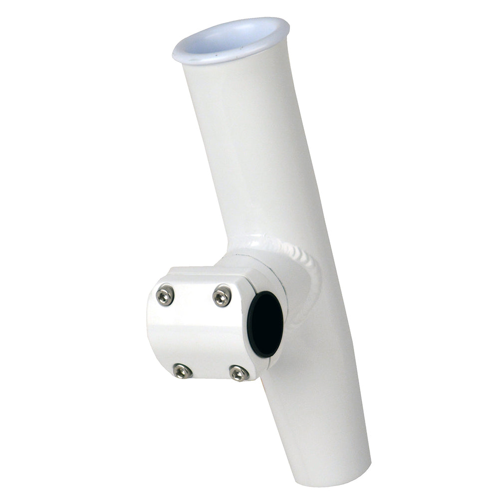 C.E. Smith Adjustable Mid Mount Rod Holder - 1-1/4" or 1-5/16" OD - White Powder Coat Aluminum w/Sleeve Hex Key