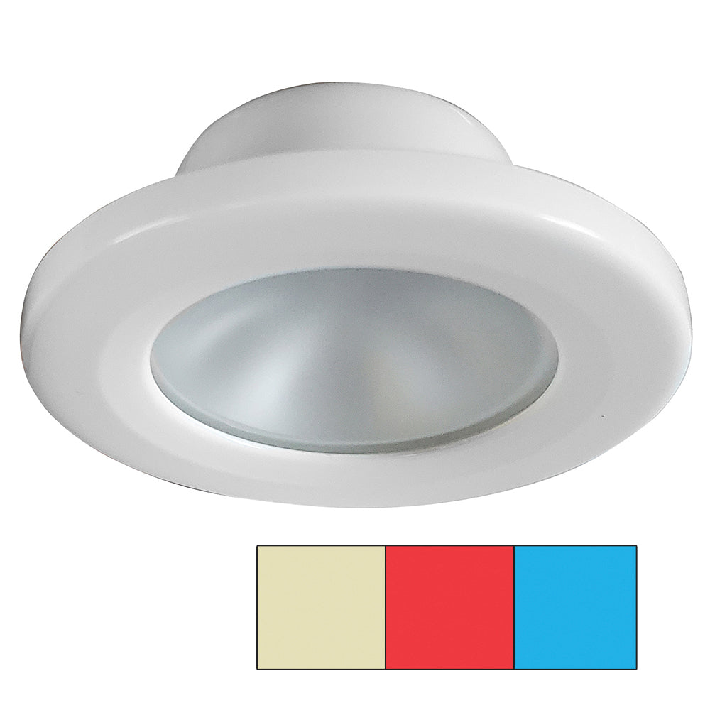 i2Systems Apeiron A3120 Screw Mount Light - Red, Warm White Blue - White Finish