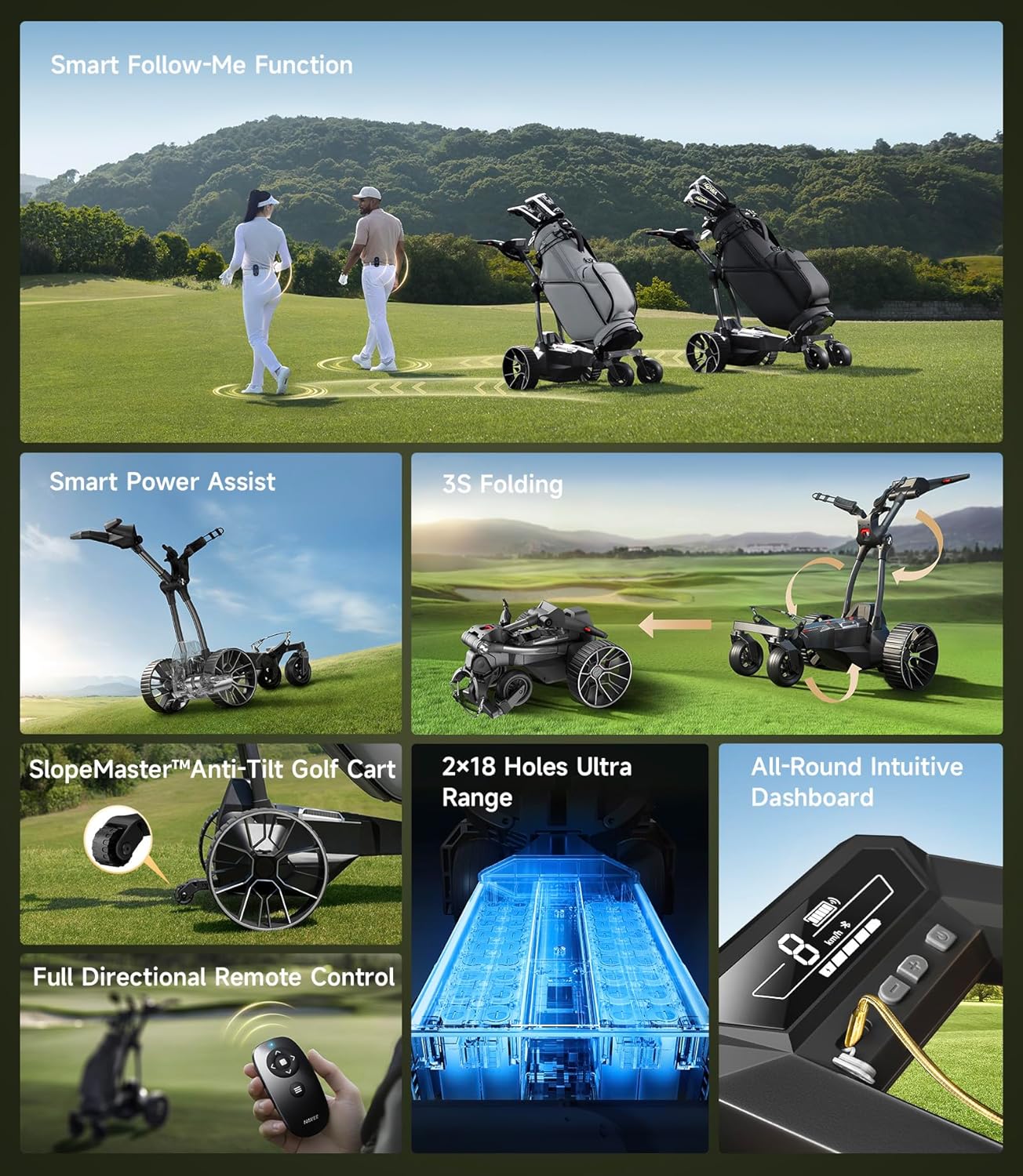 Navee Birdie 3X Electric Golf Push Cart