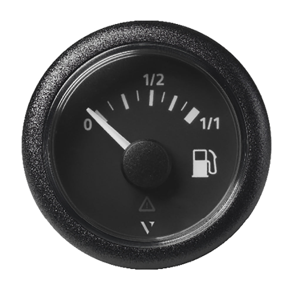 Veratron 52mm (2-1/16") ViewLine Fuel Tank Level Gauge - 0 to 1/1 - Black Dial Round Bezel
