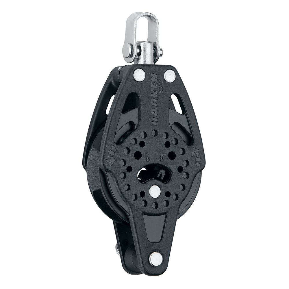 Harken 57mm Carbo Single Ratchet Block w/Swivel Becket