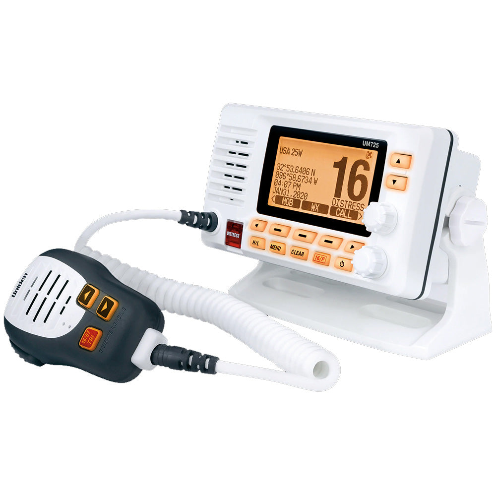 Uniden UM725 Fixed Mount VHF w/GPS Bluetooth - White