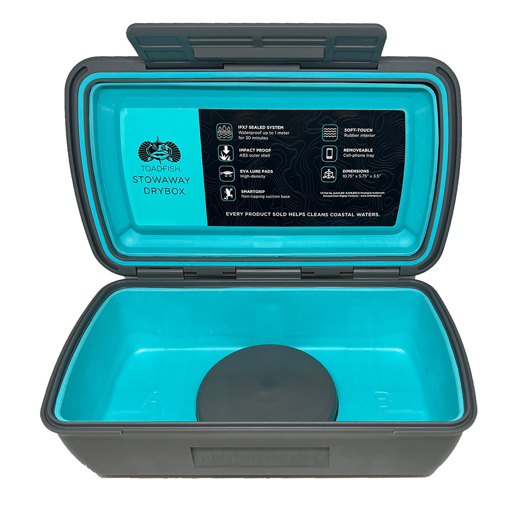 Toadfish Stowaway Dry Box w/Smart Grip Cell Phone Tray Insert