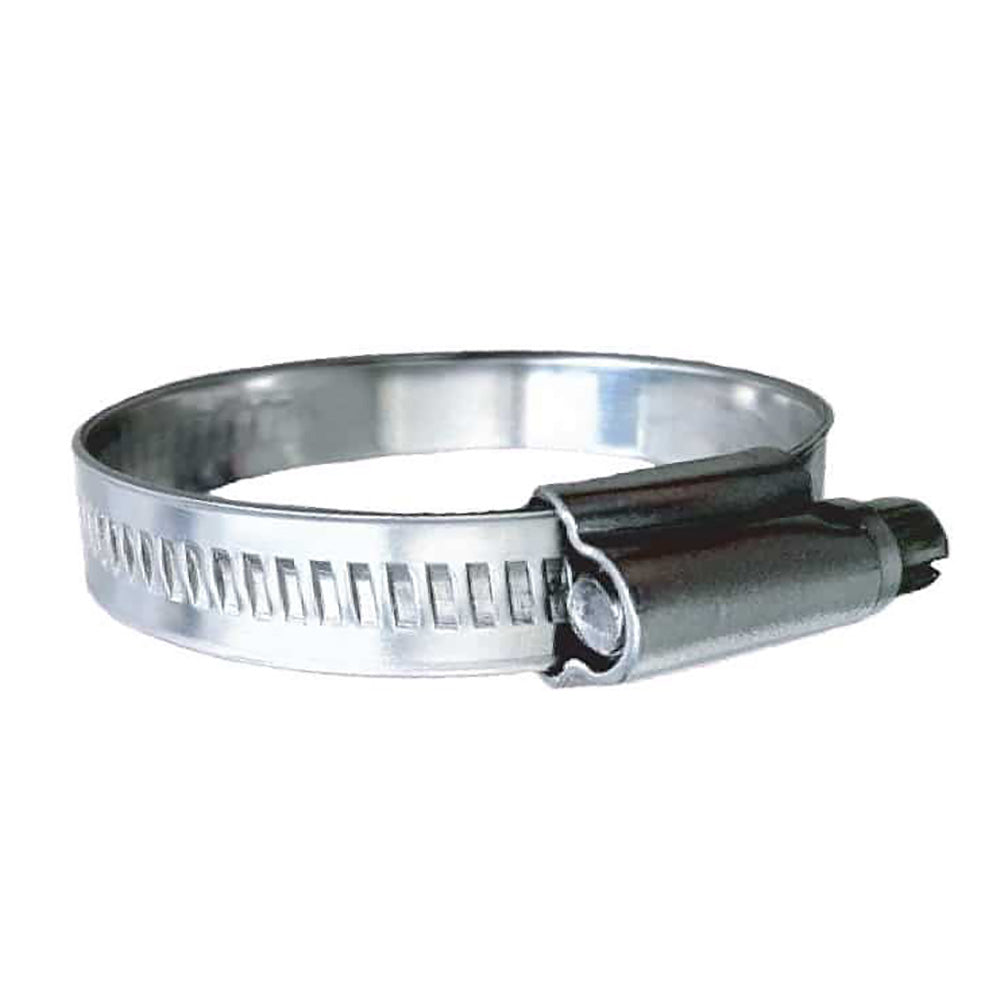 Trident Marine 316 SS Non-Perforated Worm Gear Hose Clamp - 15/32" Band - (1-3/4" 2-1/4") Clamping Range - 10-Pack - SAE Size 28