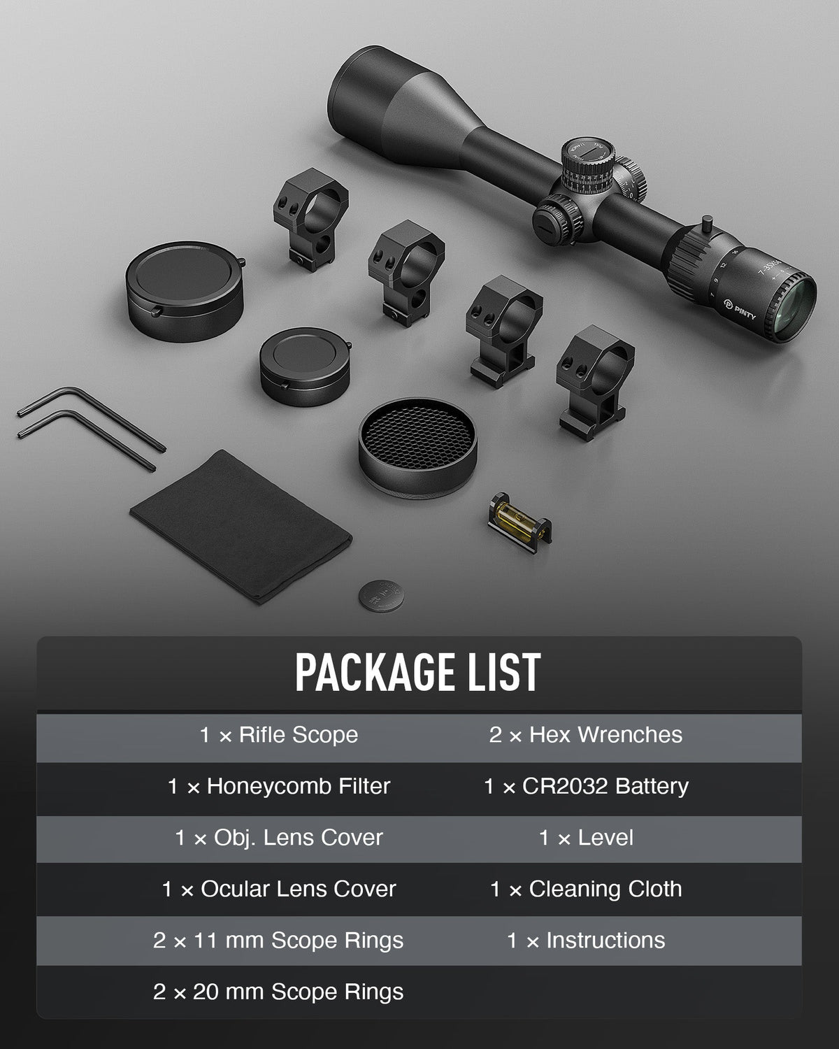 Pinty Vexa HD 7-35x56 FFP Rifle Scope