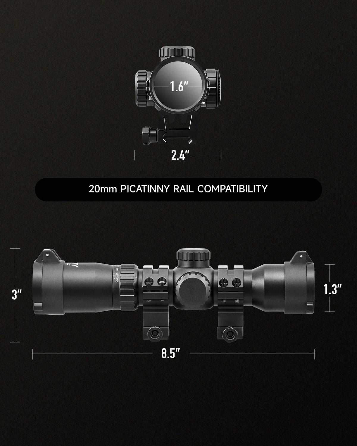 Pinty Nova 1.5-4.5x32 SFP Rifle Scope