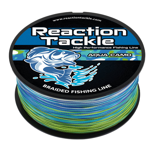 Reaction Tackle Braided Fishing Line - Aqua Camo