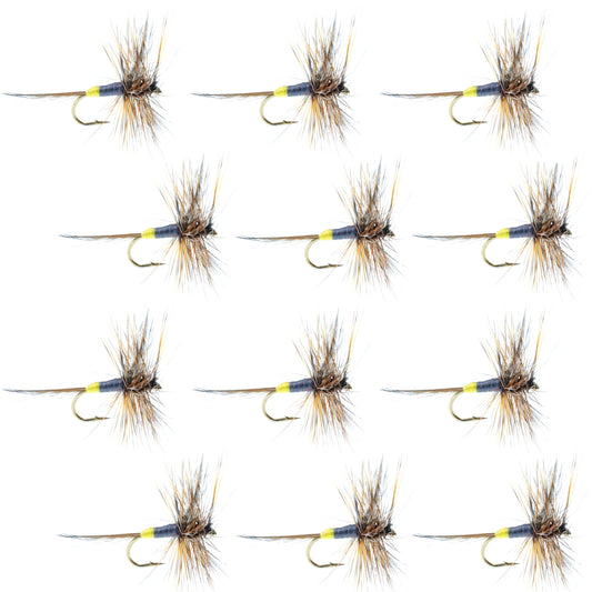 Adams Female Classic Dry Fly - 1 Dozen Flies - Hook Size 14