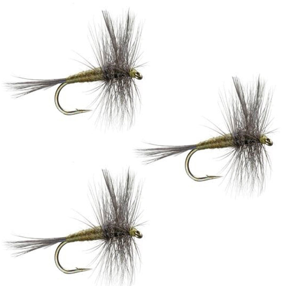 dry fly fishing hook 3 Pack Blue Wing Olive BWO Classic Dry Fly