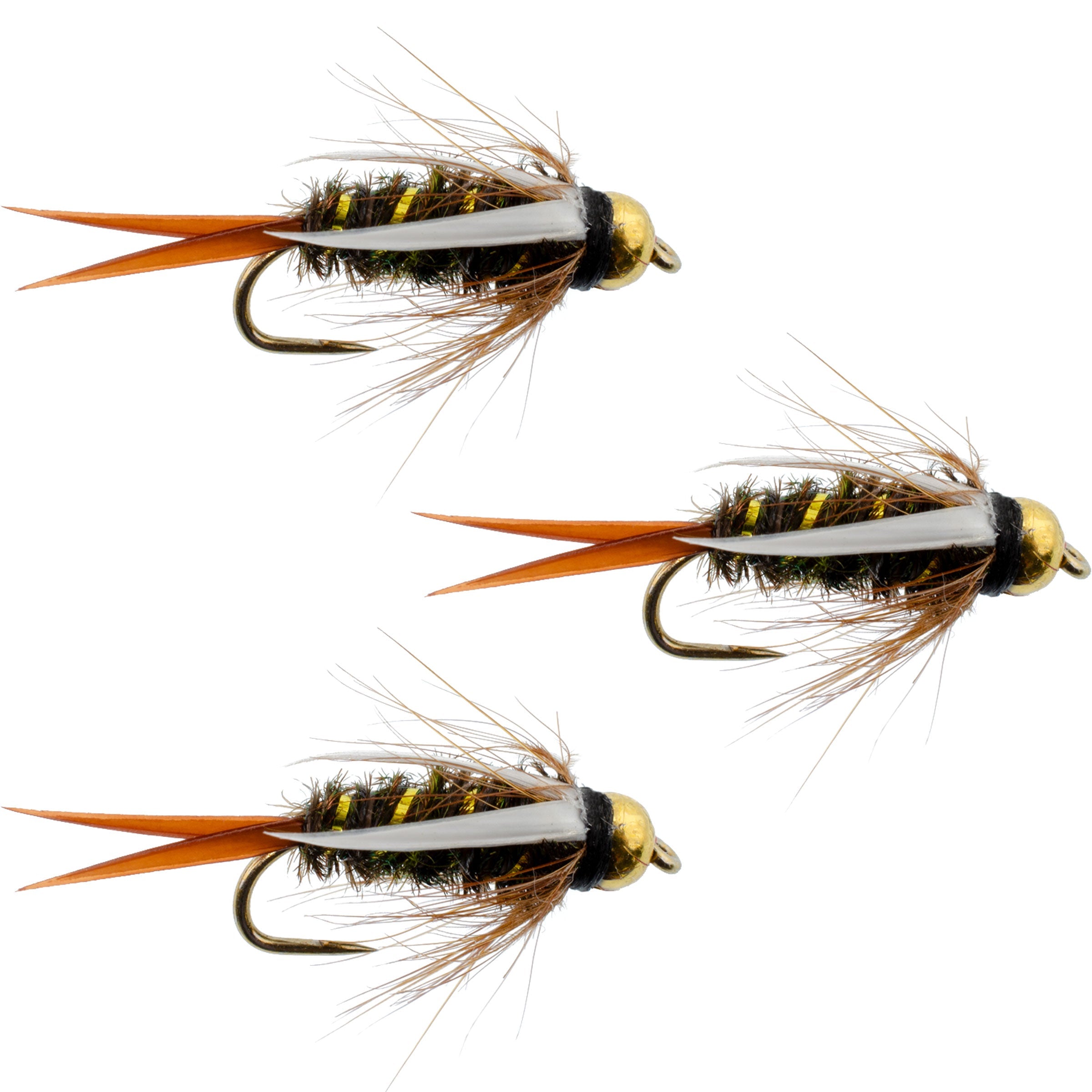 barbless fishing lure 3 Pack Barbless Bead Head Prince Nymph Fly Fishing Flies