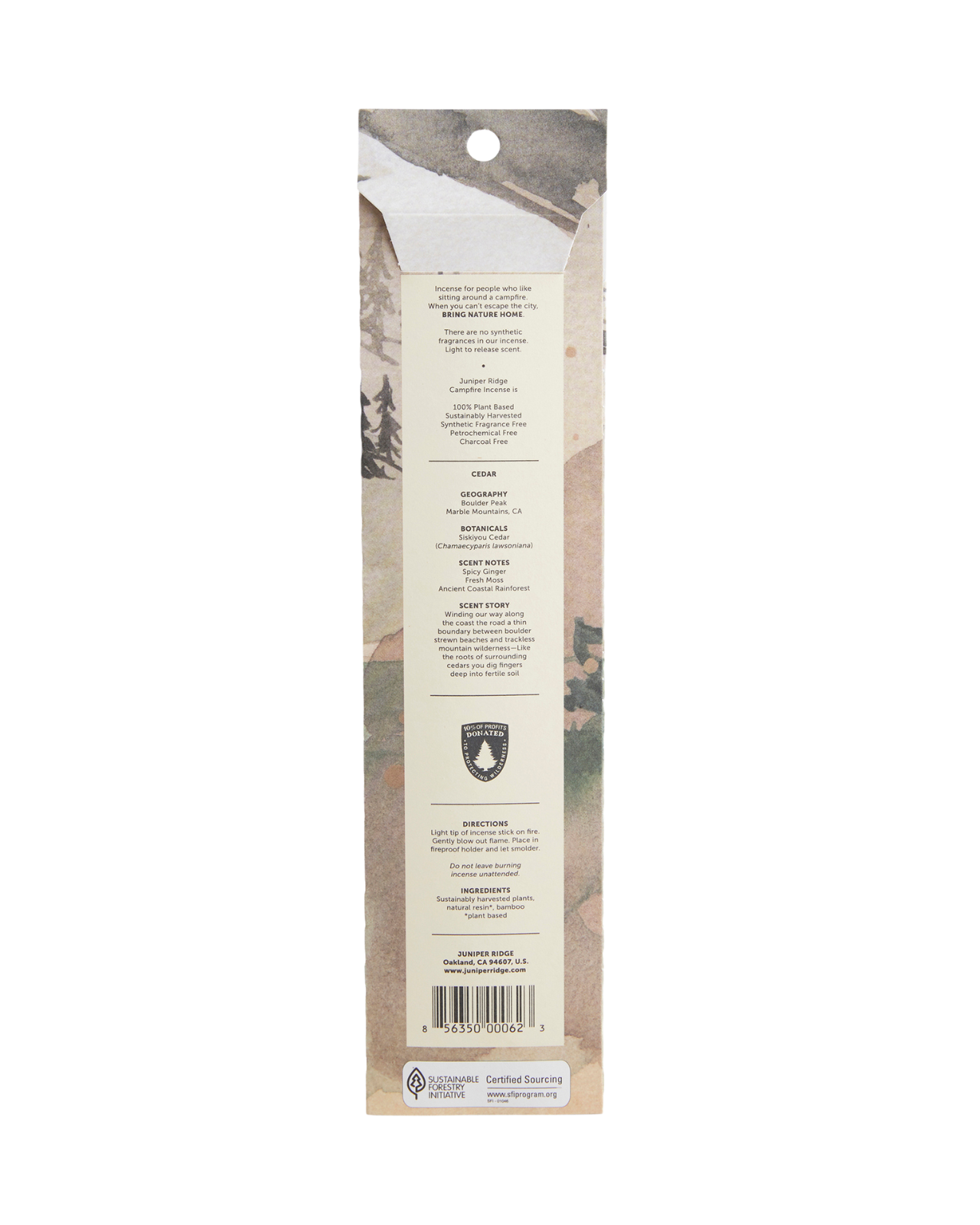 Cedar Campfire Incense (20 Sticks)