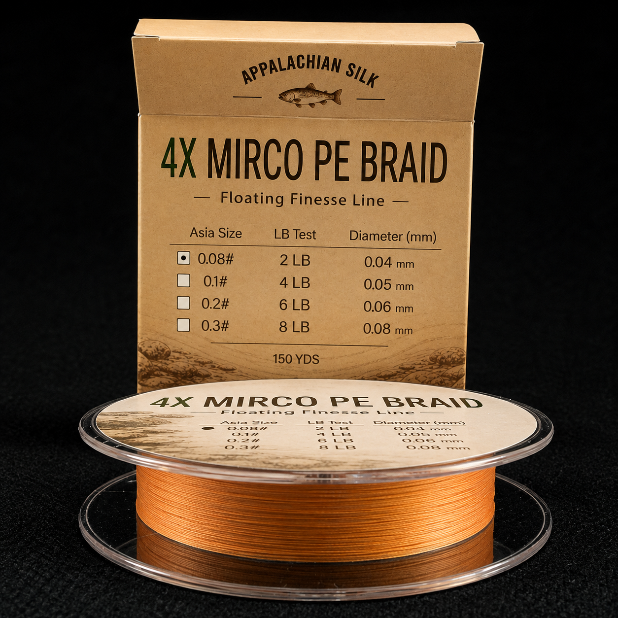 4x Micro PE Braided Fising Line "Appalachian Silk"