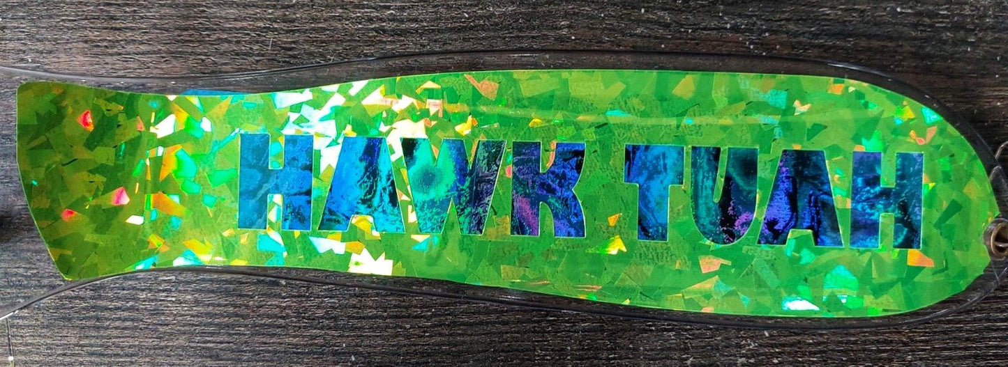 10" Chrome / Glow PERSONALIZED Dual Fin Fishblade