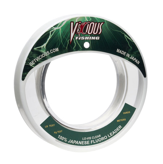 Vicious 100% Japanese Fluorocarbon Leader - 10 Lb Test