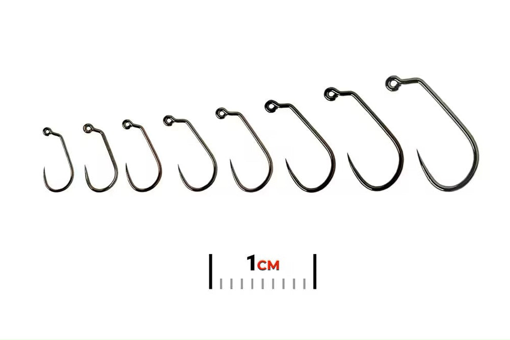 Fulling Mill Jig Force Black Nickel Barbless Hooks FM5045